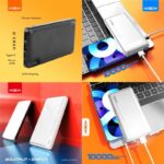 ⁦باور بانك موكسوم MX-Pb33 10000mAh  عالية الجودة مع ضوء فلاش⁩ - الصورة ⁦3⁩