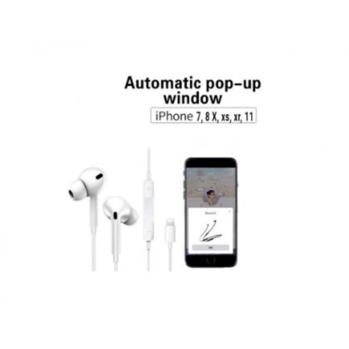 ⁦سماعة أذن أيفون سلكية مع جلدة - تدعم Lightning Headset for iP7/8/X/XR/11/11 Pro/11 Pro Max/12⁩ - الصورة ⁦3⁩
