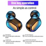 ⁦سماعة أذن بخاصية البلوتوث TWS لاسلكية الاصدار 5.0 سماعة أذن ستيريو للألعاب المحمولة لون  زهري⁩ - الصورة ⁦3⁩