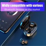 ⁦سماعة أذن بخاصية البلوتوث TWS لاسلكية الاصدار 5.0 سماعة أذن ستيريو للألعاب المحمولة لون  زهري⁩ - الصورة ⁦5⁩