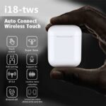 ⁦سماعة أذن i18 بلوتوث مع علبة شحن لاسلكية⁩ - الصورة ⁦8⁩