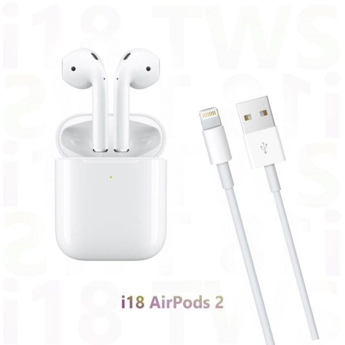 ⁦سماعة أذن i18 بلوتوث مع علبة شحن لاسلكية⁩ - الصورة ⁦10⁩