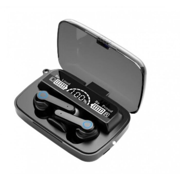 10334292_67dc48e04be39 سماعة أذن ايربود لاسلكية M19 TWS تعمل بتقنية البلوتوث V5.1 ومقاومة لرذاذ الماء بخاصية تقليل الضوضاء مع شاشة رقمية وإضاءة LED وميكروفون وضوء كشاف - الصورة 1