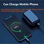 ⁦سماعة أذن ايربود لاسلكية M19 TWS تعمل بتقنية البلوتوث V5.1 ومقاومة لرذاذ الماء بخاصية تقليل الضوضاء مع شاشة رقمية وإضاءة LED وميكروفون وضوء كشاف⁩ - الصورة ⁦5⁩