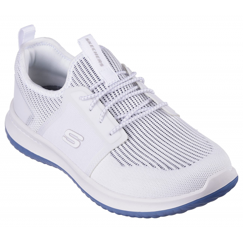 ⁦حذاء سكيتشرز ديلسون 3.0 للرجال لون أبيض ونعل أبيض- Skechers Men's Delson 3.0 Shoes⁩ - الصورة ⁦1⁩