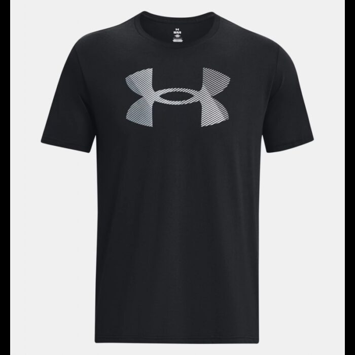 ⁦Under Armour Men's UA Big Logo Fill Short Sleeve T-shirt-تيشيرت اندر ارمور بيج لوجو فيل للرجال لون أسود⁩ - الصورة ⁦5⁩