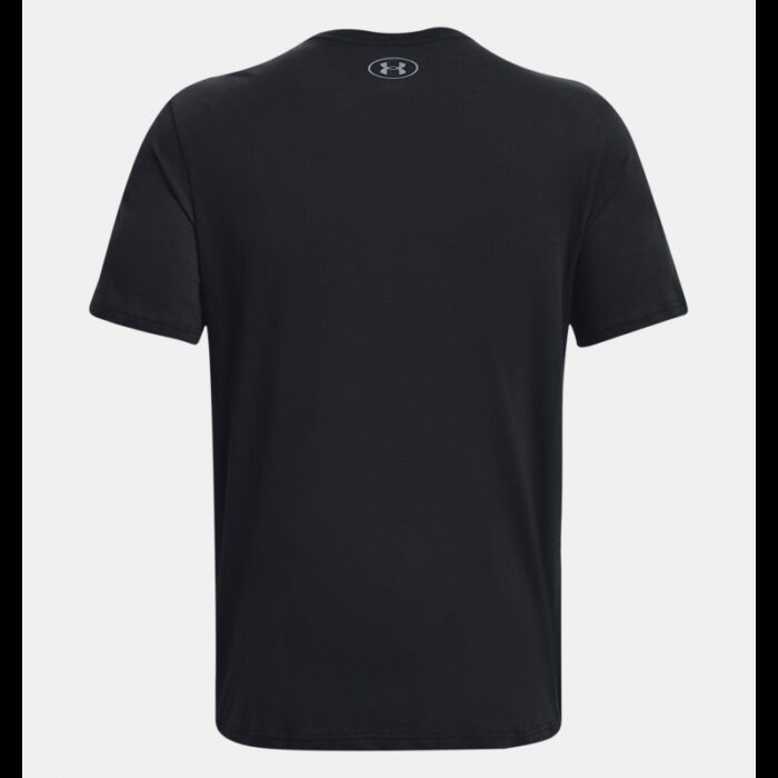 ⁦Under Armour Men's UA Big Logo Fill Short Sleeve T-shirt-تيشيرت اندر ارمور بيج لوجو فيل للرجال لون أسود⁩ - الصورة ⁦6⁩