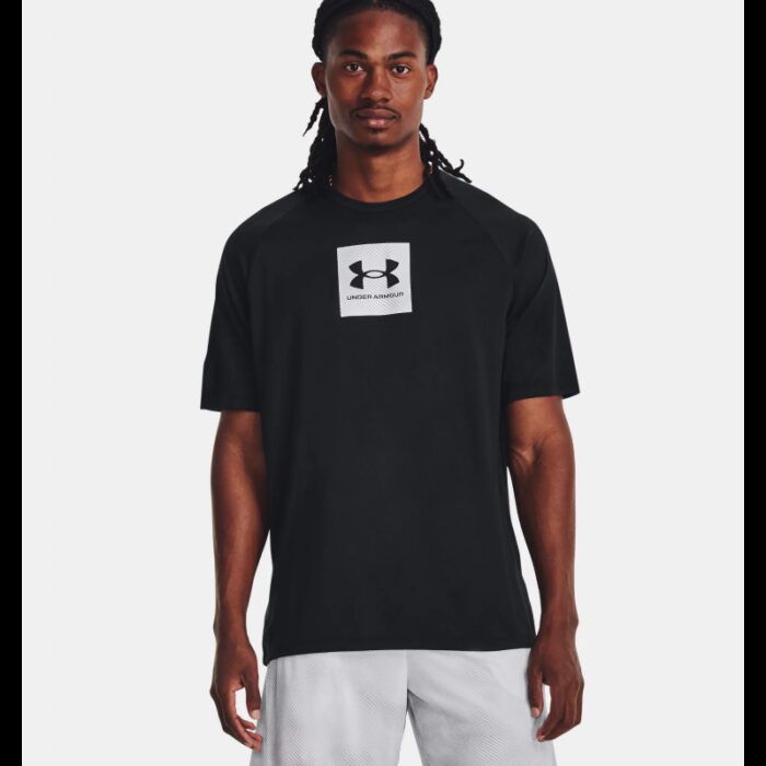 10334371_67dc49443767a Under Armour Men's UA Tech™ Print Fill Short Sleeve T-shirt-تيشيرت اندر ارمور تيك برينت فيل للرجال لون أسود - الصورة 1