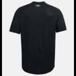 ⁦Under Armour Men's UA Tech™ Print Fill Short Sleeve T-shirt-تيشيرت اندر ارمور تيك برينت فيل للرجال لون أسود⁩ - الصورة ⁦5⁩