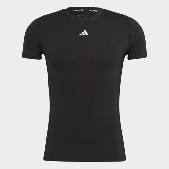 10334417_67dc49da8ca60 تيشيرت اديداس تراينيغ تيك فيت للرجال لون أسود- adidas Mens'Training Techfit Training Tee - Black - الصورة 1