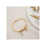 سوار ذهبي زركون بتصميم هلال ونجمة