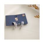 حلق فضي هوبس مع لولو مزدوج