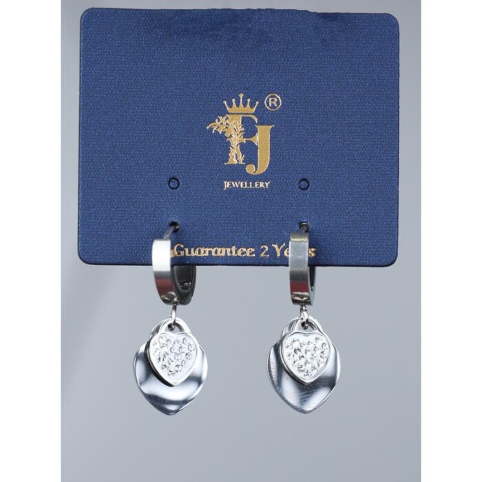 10334569_67dc4a66cc4b0 حلق فضي بتصميم قلبين - الصورة 1