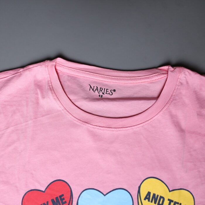 ⁦طقم قطعتين تيشيرت وشورت للأطفال لون زهري وكحلي⁩ - الصورة ⁦5⁩