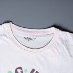 ⁦طقم قطعتين تيشيرت وشورت للأطفال لون زهري بارد وأسود⁩ - الصورة ⁦4⁩