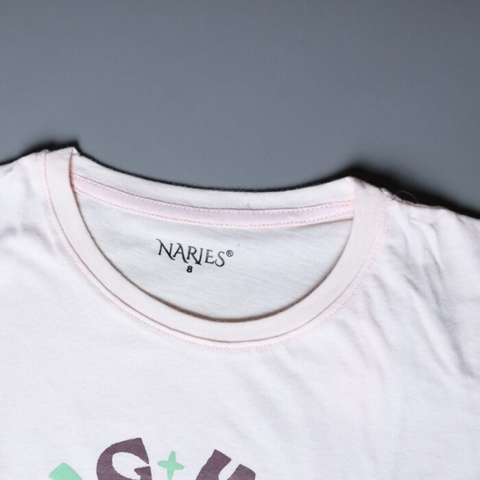 ⁦طقم قطعتين تيشيرت وشورت للأطفال لون زهري بارد وأسود⁩ - الصورة ⁦4⁩