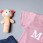 ⁦طقم قطعتين تيشيرت وشورت للأطفال لون نهدي وكحلي⁩ - الصورة ⁦5⁩