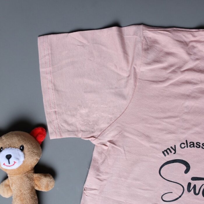 10334769_67dc4c2e4472a طقم قطعتين تيشيرت وشورت للأطفال لون نهدي وأسود - الصورة 1