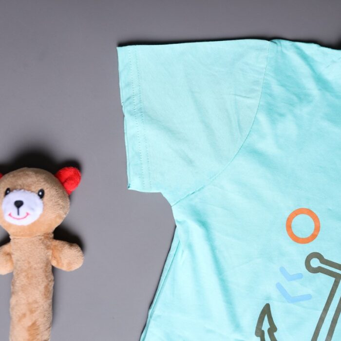 10334770_67dc4c2e624d8 طقم قطعتين تيشيرت وشورت للأطفال لون فيروزي وأسود - الصورة 1