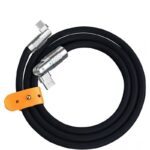 ⁦كابل تايب سي من 9 برو لون أسود- Charging Cable PD to Type-c By 9PRO 66W black⁩ - الصورة ⁦3⁩