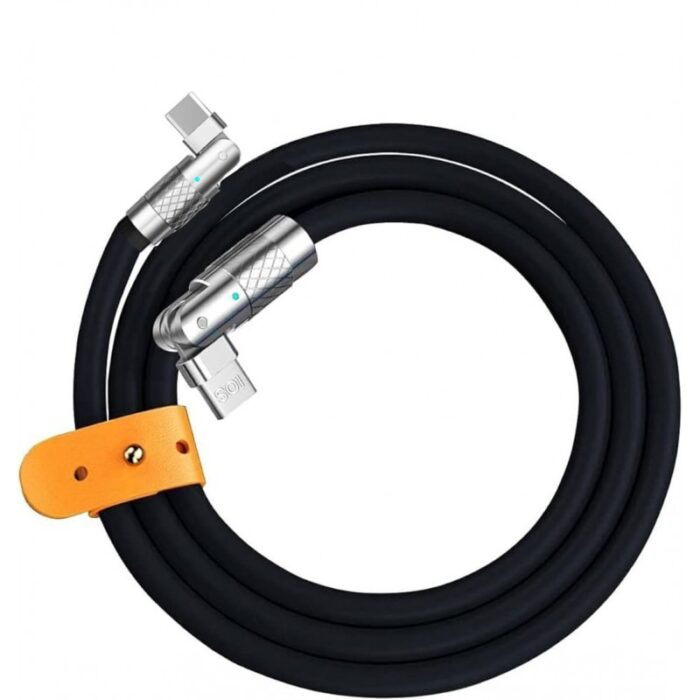 ⁦كابل تايب سي من 9 برو لون أسود- Charging Cable PD to Type-c By 9PRO 66W black⁩ - الصورة ⁦3⁩