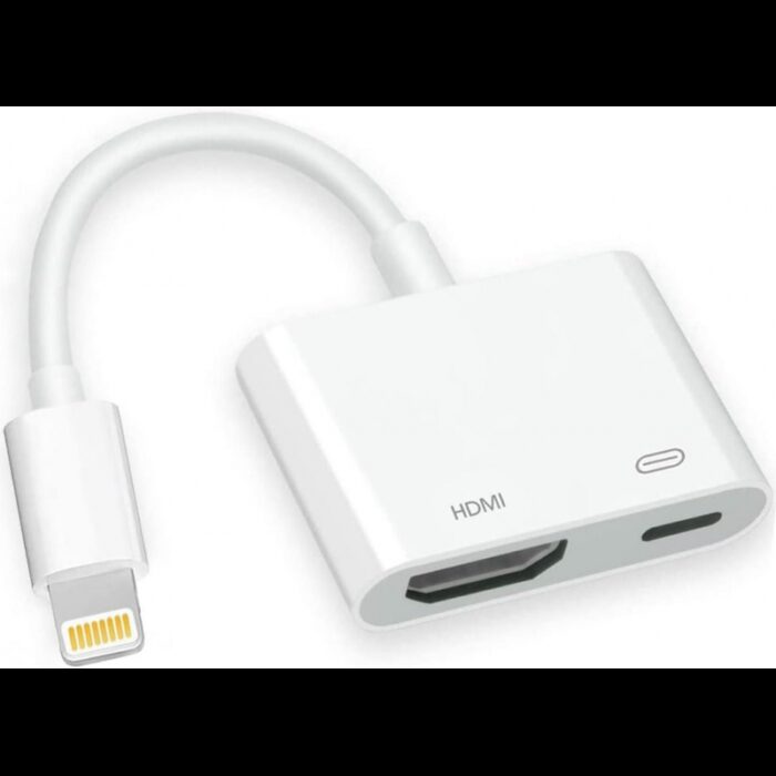 10334845_67dc4c972ce31 تحويلة ايفون ل اتش دي ام اي لون ابيض- L8-3SE Pro Lightning Digital Av Adapter - الصورة 1