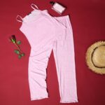 ⁦بجامة صيفية للنساء لون زهري فاتح⁩ - الصورة ⁦2⁩