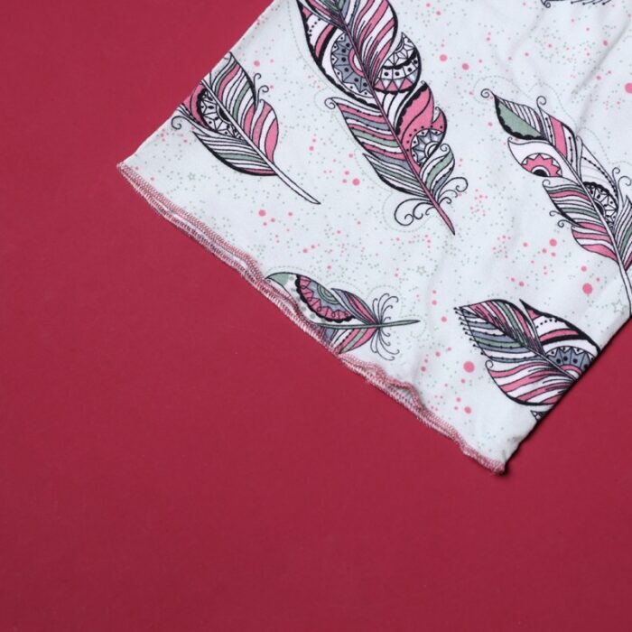 ⁦بجامة صيفية للنساء لون أخضر فاتح بتصميم ريشة⁩ - الصورة ⁦4⁩