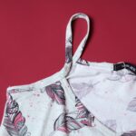 ⁦بجامة صيفية للنساء لون أخضر فاتح بتصميم ريشة⁩ - الصورة ⁦5⁩