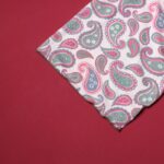 ⁦بجامة صيفية للنساء لون بيج وأخضر بتصميم زخارف⁩ - الصورة ⁦4⁩