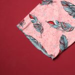 ⁦بجامة صيفية للنساء لون زهري بتصميم ريشة⁩ - الصورة ⁦5⁩