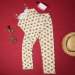 ⁦بجامة صيفية للنساء لون أصفر بتصميم فراشات⁩ - الصورة ⁦2⁩