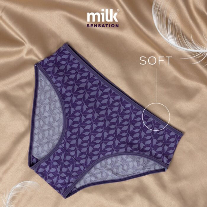 ⁦طقم داخلي نسائي قطن من milk مُكون من 3 قطع بألوان متعددة⁩ - الصورة ⁦2⁩