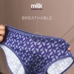 ⁦طقم داخلي نسائي قطن من milk مُكون من 3 قطع بألوان متعددة⁩ - الصورة ⁦3⁩