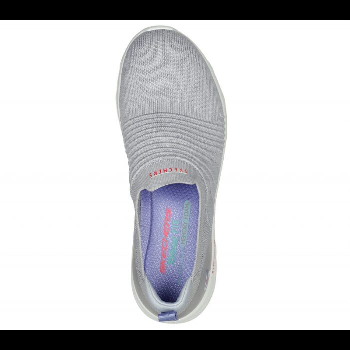 ⁦حذاء سكيتشرز دي لوكس كمفورت للنساء لون رمادي وأبيض -Skechers Womens D'Lux Comfort-Glow Time Shoes⁩ - الصورة ⁦3⁩