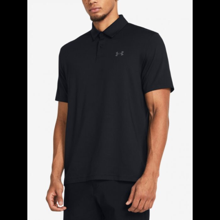 ⁦Under Armour Men's Golf T2G T-shirt-تيشيرت اندر ارمور بولو جولف تي 2 للرجال لون اسود⁩ - الصورة ⁦4⁩