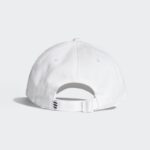⁦طاقية اديداس تريفول بيسبول للجنسين لون ابيض-adidas Unisex' Trefoil Baseball Cap White⁩ - الصورة ⁦2⁩