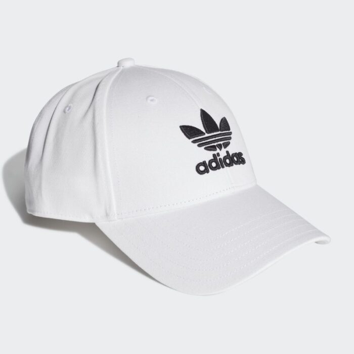 ⁦طاقية اديداس تريفول بيسبول للجنسين لون ابيض-adidas Unisex' Trefoil Baseball Cap White⁩ - الصورة ⁦3⁩