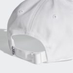 ⁦طاقية اديداس تريفول بيسبول للجنسين لون ابيض-adidas Unisex' Trefoil Baseball Cap White⁩ - الصورة ⁦4⁩