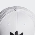⁦طاقية اديداس تريفول بيسبول للجنسين لون ابيض-adidas Unisex' Trefoil Baseball Cap White⁩ - الصورة ⁦6⁩