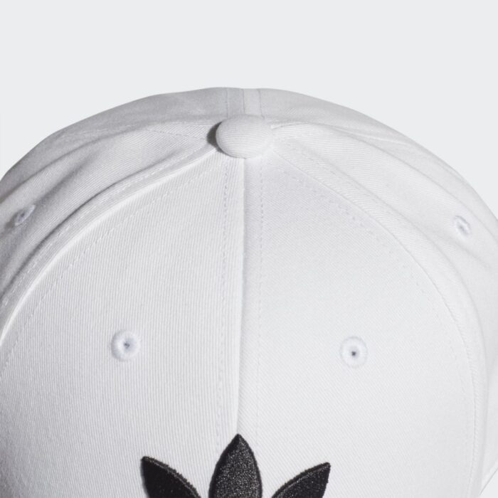 ⁦طاقية اديداس تريفول بيسبول للجنسين لون ابيض-adidas Unisex' Trefoil Baseball Cap White⁩ - الصورة ⁦6⁩