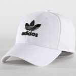 ⁦طاقية اديداس تريفول بيسبول للجنسين لون ابيض-adidas Unisex' Trefoil Baseball Cap White⁩ - الصورة ⁦7⁩