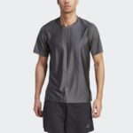 ⁦تيشيرت اديداس هيت وورك اوت ثلاث خطوط للرجال لون رمادي-adidas Mens' HIIT Workout 3-Stripes Tee - Grey⁩ - الصورة ⁦2⁩