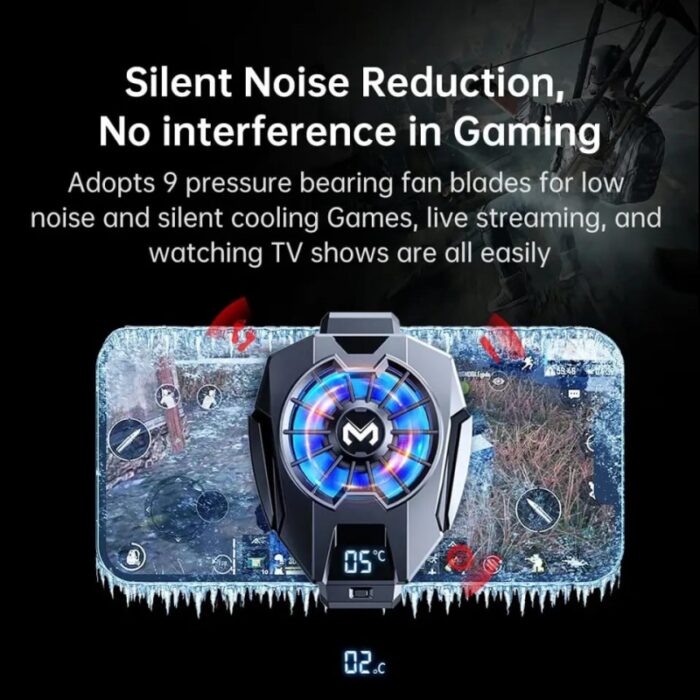 ⁦مروحة فائقة التبريد DL05 شاشة حرارة⁩ - الصورة ⁦2⁩