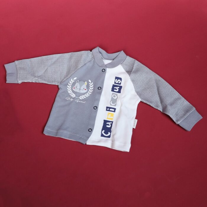 ⁦طقم للأطفال حديثي الولادة 10 قطع لون سكني وأبيض⁩ - الصورة ⁦7⁩