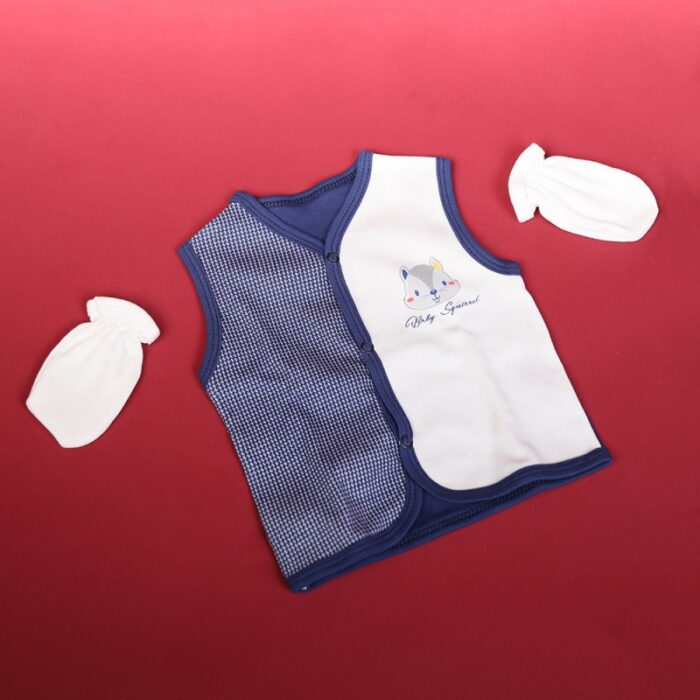 ⁦طقم للأطفال حديثي الولادة 10 قطع لون كحلي و أبيض⁩ - الصورة ⁦6⁩