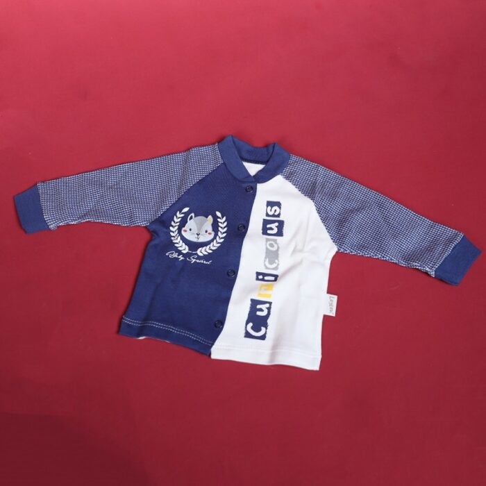 ⁦طقم للأطفال حديثي الولادة 10 قطع لون كحلي و أبيض⁩ - الصورة ⁦9⁩