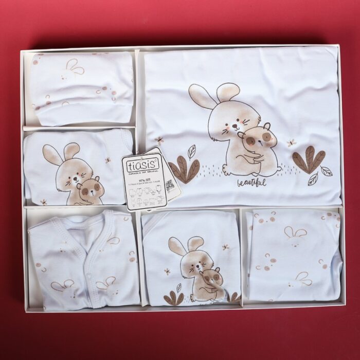 10335114_67dc4e8c55a6b طقم للأطفال حديثي الولادة 10 قطع لون أزرق سماوي - الصورة 1