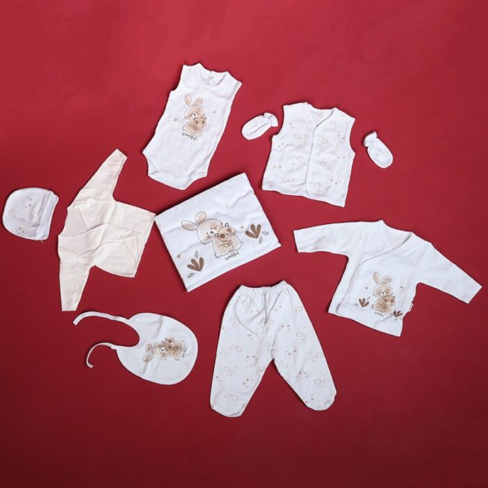 ⁦طقم للأطفال حديثي الولادة 10 قطع لون أزرق سماوي⁩ - الصورة ⁦3⁩