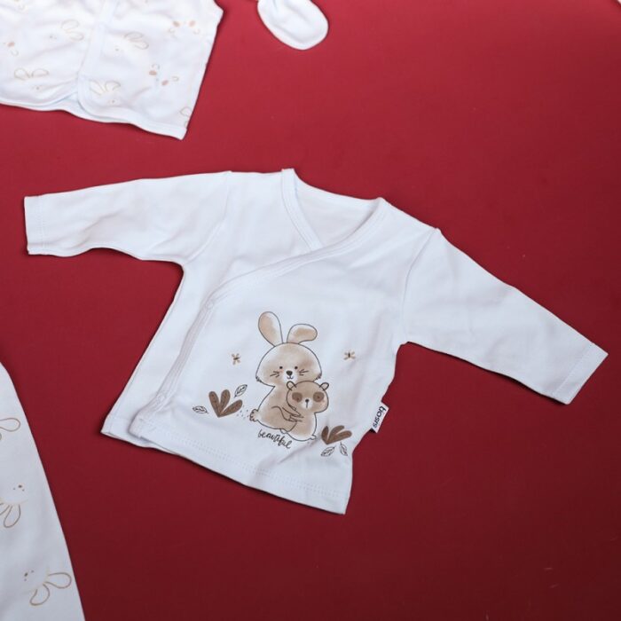 ⁦طقم للأطفال حديثي الولادة 10 قطع لون أزرق سماوي⁩ - الصورة ⁦8⁩